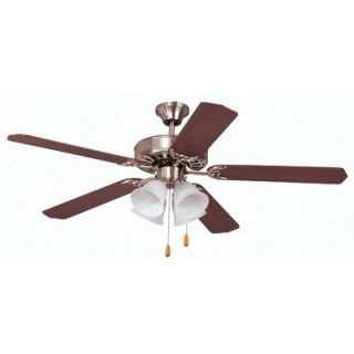 Yosemite Home Decor 52 Builder 5 Blade Ceiling Fan with Four Light