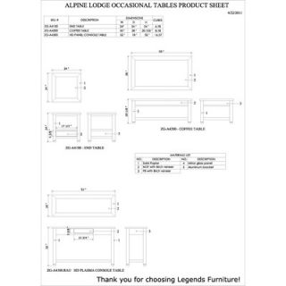 Legends Furniture Alpine Lodge 52 TV Stand   ZG A4300
