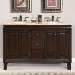 55 Double Sink Bathroom Vanity Cabinet   HYP 0208 T UWC 55_HYP 0208M