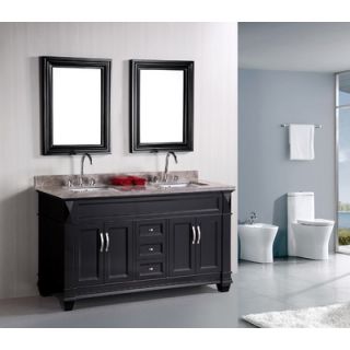 Design Element Hudson 60 Double Sink Bathroom Vanity