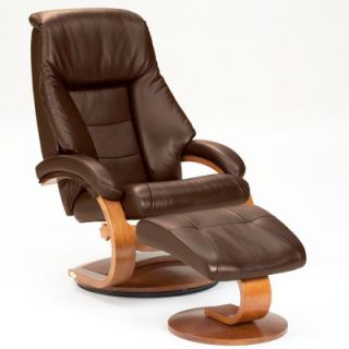 Mac Motion Oslo 58 Leather Swivel Recliner and