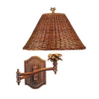  Lighting Tropical Swing Arm Wall Lamp in Solar Bronze   89 4615 61
