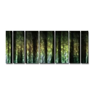  by Ash Carl Metal Wall Art in Green and Black   23.5 x 60