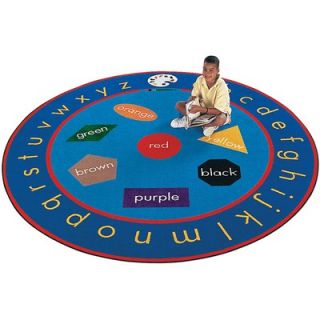 Carpets for Kids Literacy Paint a Round Text Kids Rug