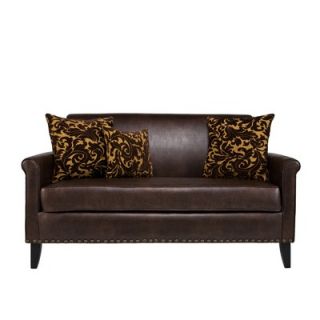 angeloHOME Harlow Faux Leather Sofa   HAR S76 DAB88A