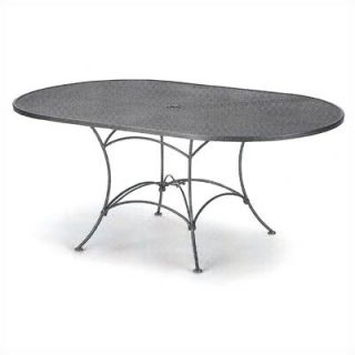 Woodard Mesh Top Set Up Oval Dining Table