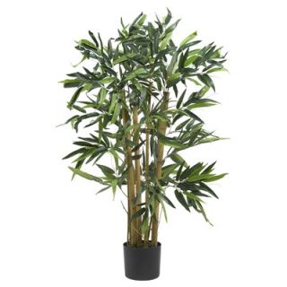 Nearly Natural 72 Fancy Style Slim Silk Bamboo Tree in Green   5193