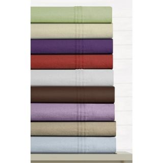 Tribeca Living Luxury Solid Cotton Deep Pocket Flannel Sheet Set