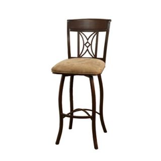 American Heritage Artista Stool in Umber with Basil Fabric   798UM
