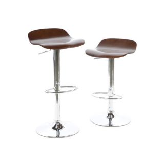 Kallie Air Lift Adjustable Stool in Cappuccino (Set of 2)