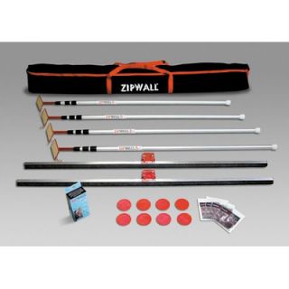 ZipWall 12’ Spring Loaded Pole 4 Pack Kit with Carry Bag