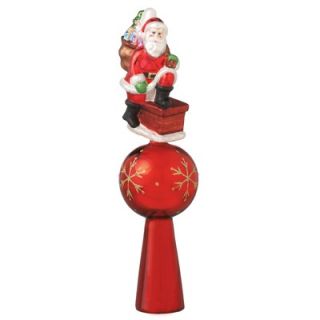 CBK Santa in Chimney Treetop Ornament