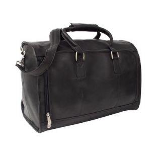 Piel 18 Leather Front Zip Overnighter Carry On Duffel