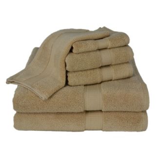 Calcot Ltd. 100% Supima Zero Twist Cotton 6 Piece Towel Set in Sand