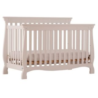  Carrara 4 in 1 Fixed Side Convertible Crib in White   04587 101
