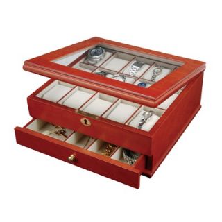 Mele Chris Large Watch Box in Cherry