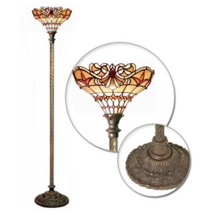 Warehouse of Tiffany Classic Jewel Torchiere Lamp   2484+BB75B