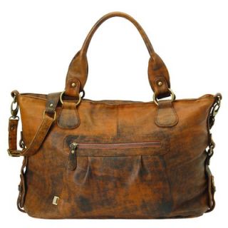 OiOi Modern Military Jungle Leather Slouch Tote Diaper Bag