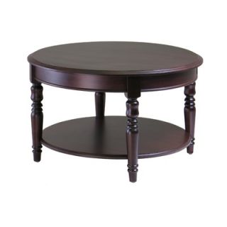 Winsome Whitman Round Coffee Table Set in Cappuccino   40130 / 40120