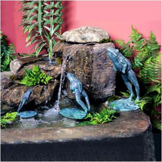 Brass Baron Leaping Frog Fountain   A351FVS