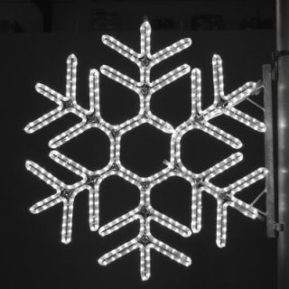 Holiday Lighting Specialists 36 Pole Decoration Hexagon Snowflake in