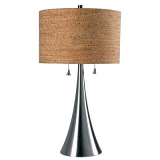 Kenroy Home Reed Two Light Table Lamp in Brushed Steel