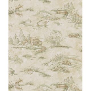 Brewster Home Fashions Northwoods Toile Wallpaper   145 62641