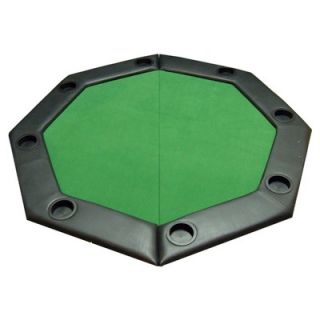 JP Commerce Padded Octagon Folding Poker Table Top with Cup Holders in