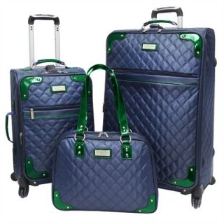 Beverly Hills Country Club Quilted Collection 3 Piece Spinner Luggage
