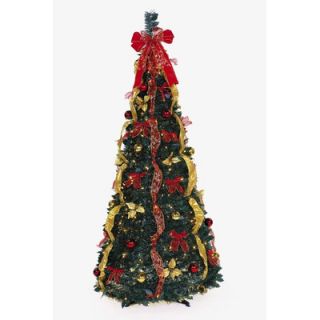 LB International Pop Up Tree in Red / Gold