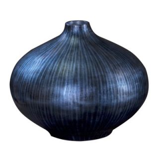 Howard Elliott Lacquered Wood 10 Tall Vase in Arctic Blue