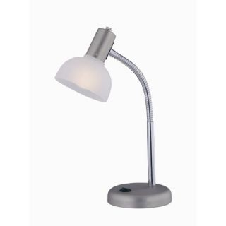 Lite Source Henrick Gooseneck Reading Lamp with Clamp in Black and