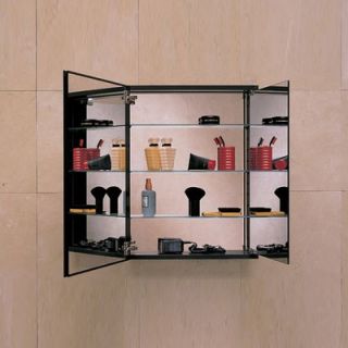Robern PL Series Flat Tri view Mirrored Door Cabinet   PLM2430BT