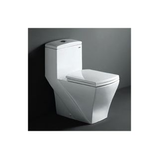 Granada Contemporary Elongated One Piece Toilet with Dual Flush in