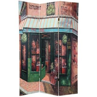 Oriental Furniture Double Sided Parisian Street Room Divider