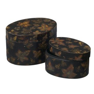 Autumn Serenity Boxes in Lodge Brown (Set of 2)