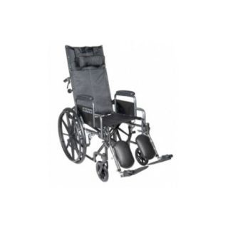 Silver Sport Reclining Wheelchair with Detachable Desk Length Arms and