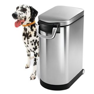 simplehuman 8 Gallon Pet Food Storage Can in Brushed Stainless Steel