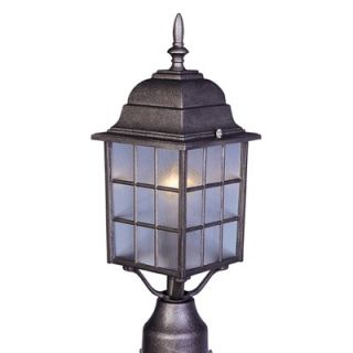 Canarm Treehouse Three Light Outdoor Post Lantern in Black