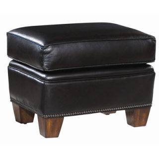 Belle Meade Signature Blair Leather Ottoman in Midnight   300 0025B