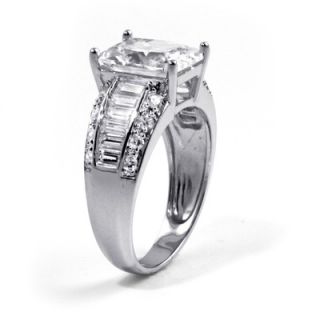 Palm Beach Jewelry Cubic Zirconia Platinum / Sterling Silver Ring