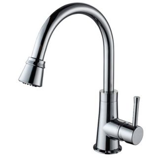 Kraus One Handle Single Hole High Neck Kitchen Faucet with Water and