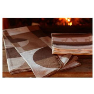 Novica Luxurious Geometry Throw Blanket in Brown