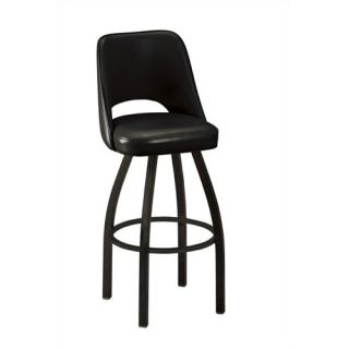 Cut Out Back 30 Metal Swivel Bucket Barstool