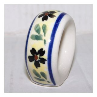 Polish Pottery Napkin Ring   Pattern 175A   989 175A
