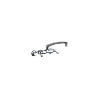 445 Wall Mount Kitchen Faucet with 8 Swing Spout and Lever Handles