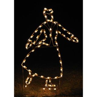 Holiday Lighting Specialists Victorian Skater Woman Light