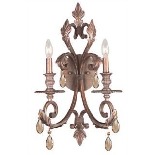 Crystorama Royal Candle Wall Sconce in Florentine Bronze   6902 FB