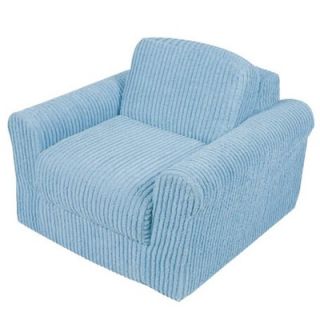 Fun Furnishings Childrens Chair Sleeper in Blue Chenille