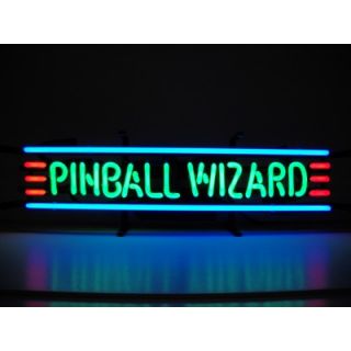 Neonetics Bar and Game Room Pinball Wizard Neon Sign   pinball